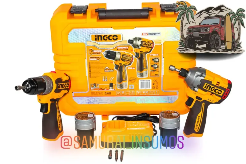 Combo 6En1 Atornillador Impacto 16v+Taladro Atorni - 5