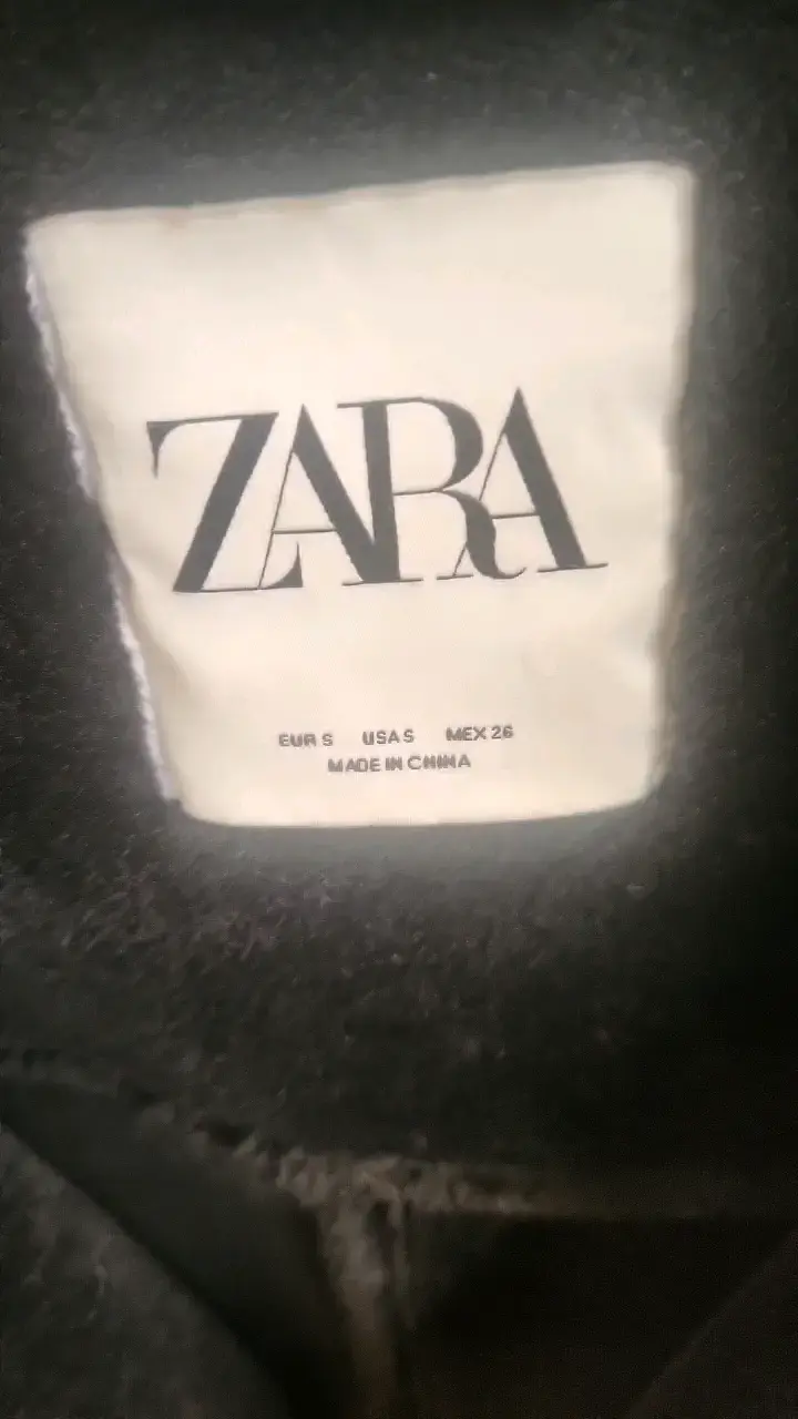 Chaqueta de cuero negra Zara con forro - 2