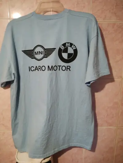 Polera celeste BMW MINI Icaro Motor - miniatura 3