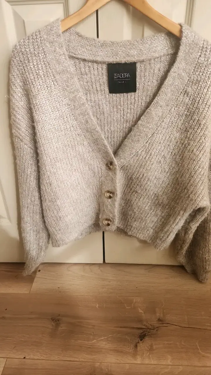 Cardigan gris de lana Isadora - 1