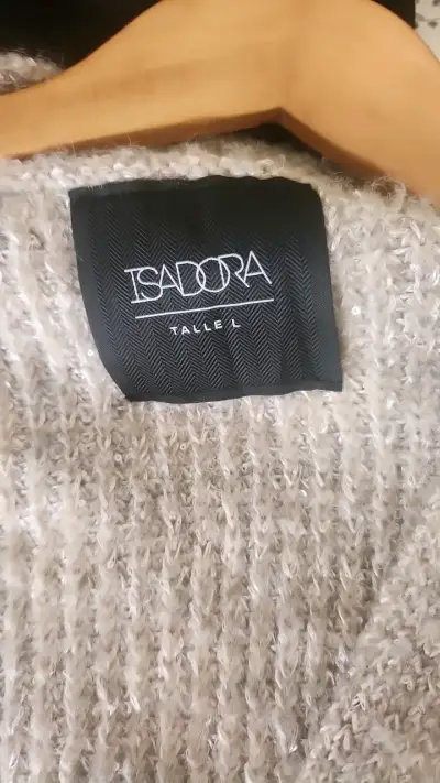 Cardigan gris de lana Isadora - miniatura 3
