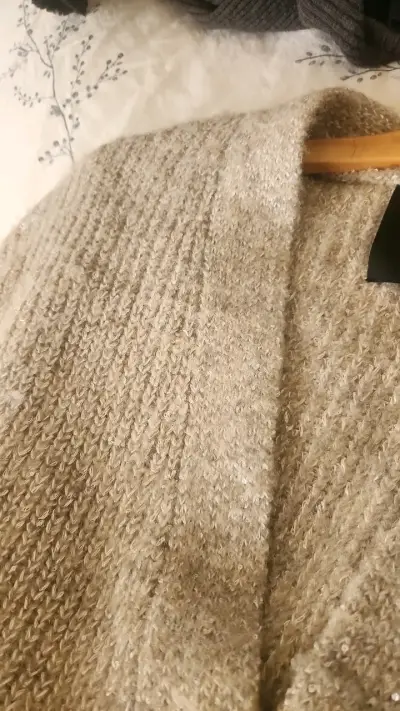Cardigan gris de lana Isadora - miniatura 4