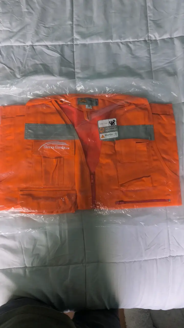 Chaleco de seguridad reflectante naranja talla 48