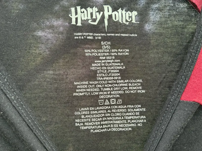 Polera mujer Harry Potter manga 3/4 - 3