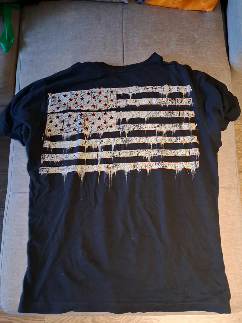 Polera Affliction negra con diseño de moto - 2