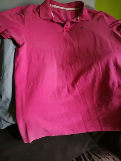 Polera polo rosa para hombre OWK - miniatura 1