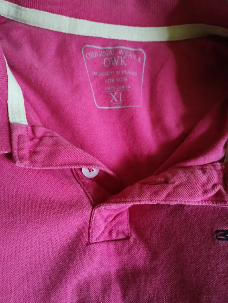 Polera polo rosa para hombre OWK - 2