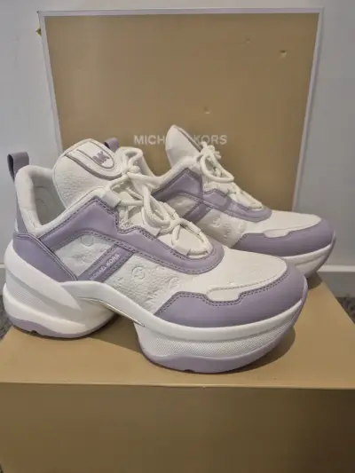 Zapatillas deportivas Michael Kors blancas y lilas - miniatura 2