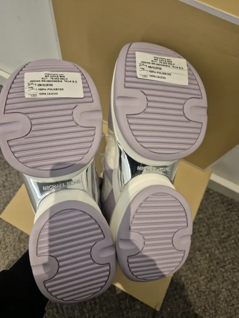Zapatillas deportivas Michael Kors blancas y lilas - 3