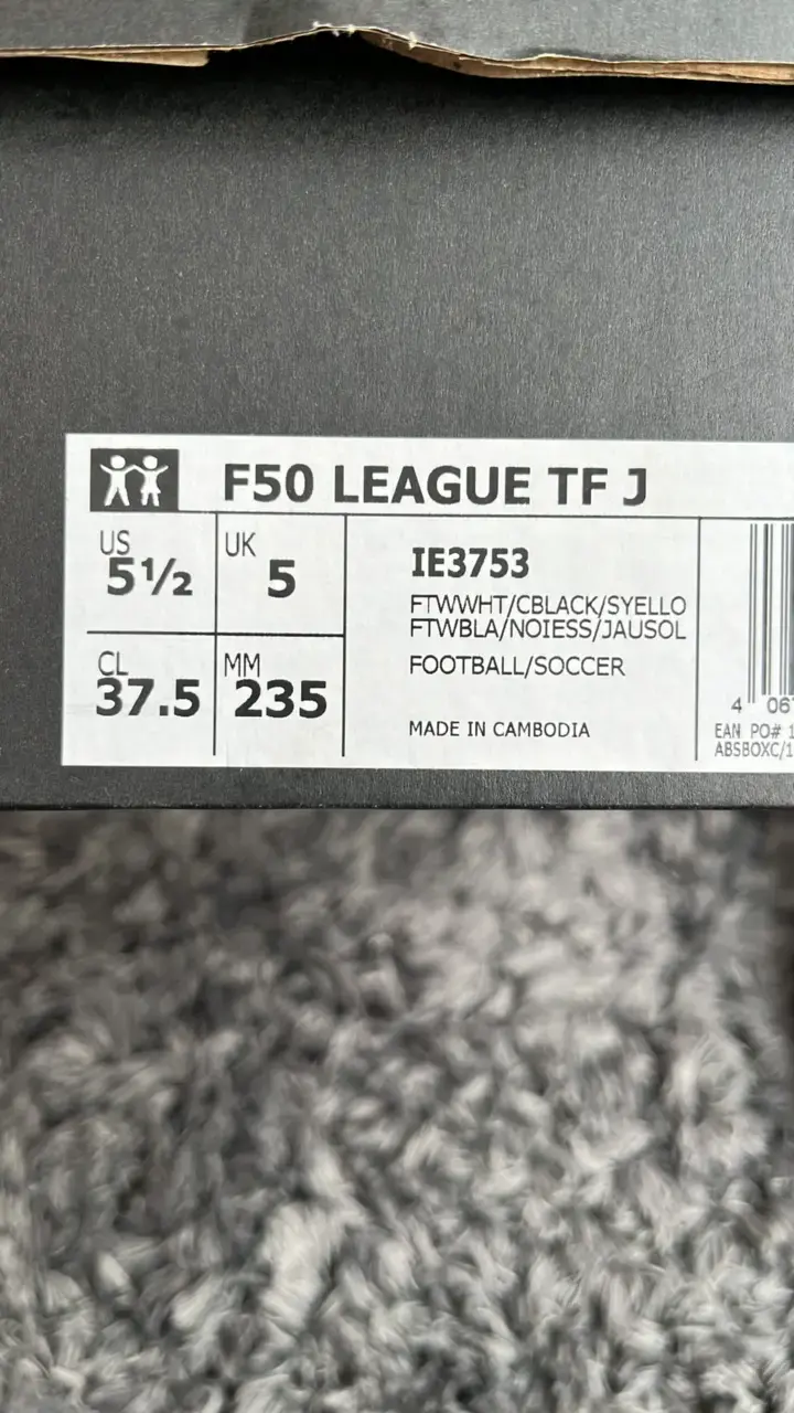 F50 League Tf Jr Talla 37,5/23,5CM - 5