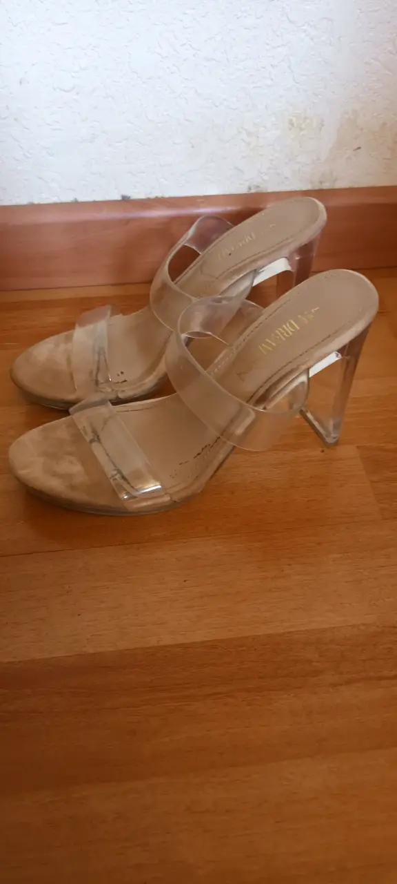 Sandalias transparentes de tacón alto para mujer - 2