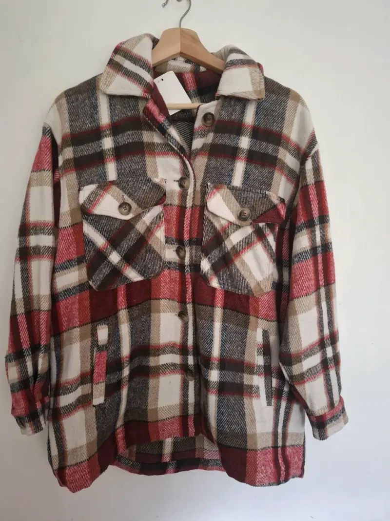 Chaqueta de lana a cuadros para hombre - 2