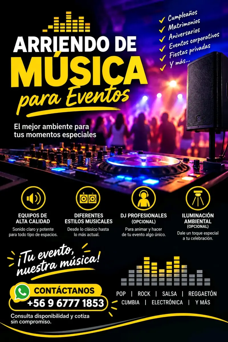 Servicio de Arriendo de Música para Eventos