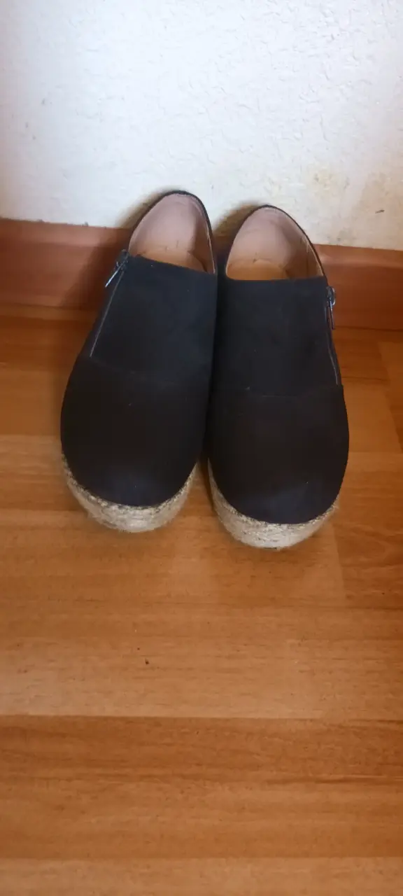 Zapatos de cuña negros con cierre lateral - 3