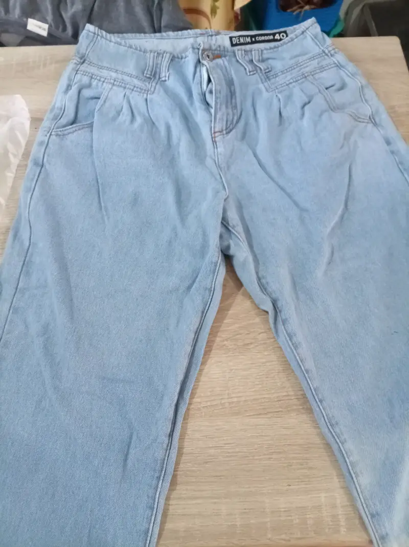 Jeans de mezclilla azul claro para mujer talla 40 - 2