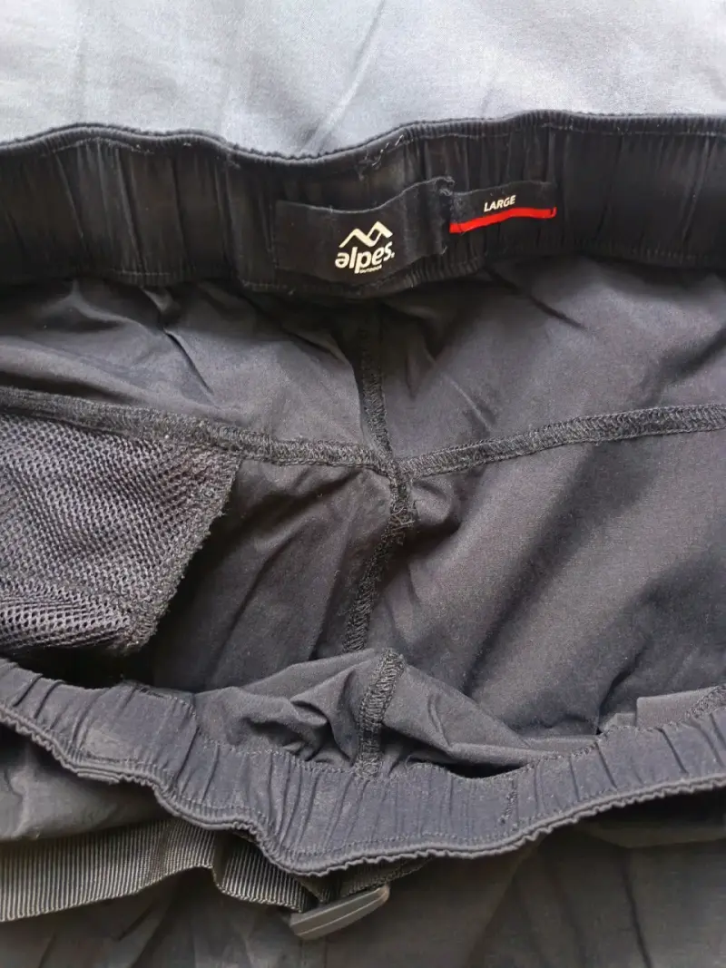 Pantalones de senderismo negros Alpes talla L - 3