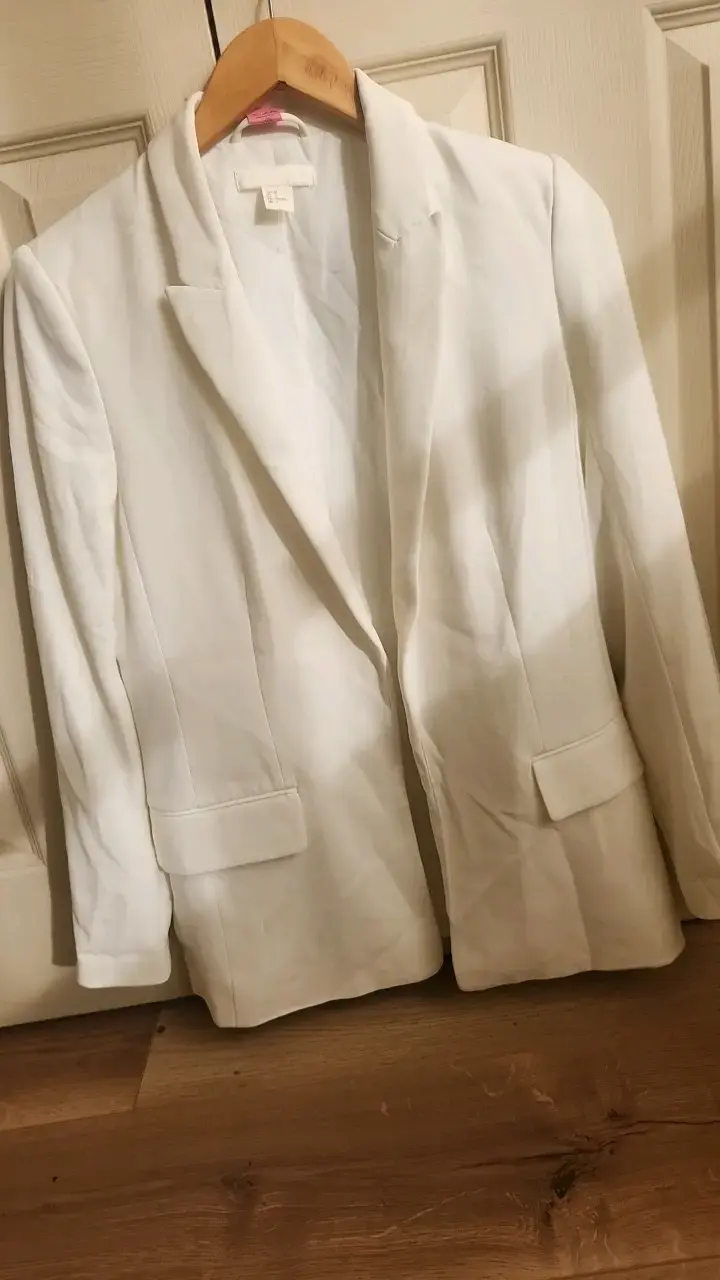 Blazer blanco elegante para mujer talla 36 - 1