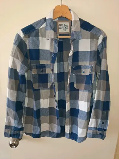 Camisa de franela a cuadros Melt talla 12 - miniatura 1