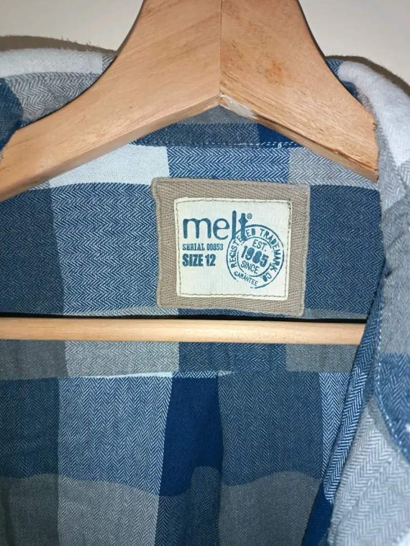 Camisa de franela a cuadros Melt talla 12 - 3