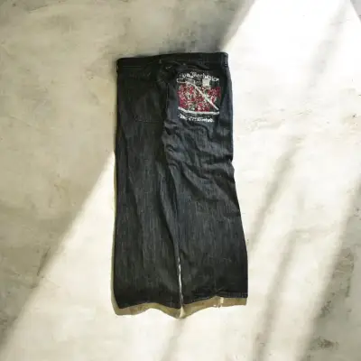 Jeans Live Mechanics con diseño bordado - miniatura 1