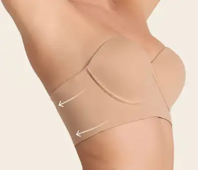 Sostén strapless beige con soporte - miniatura 2
