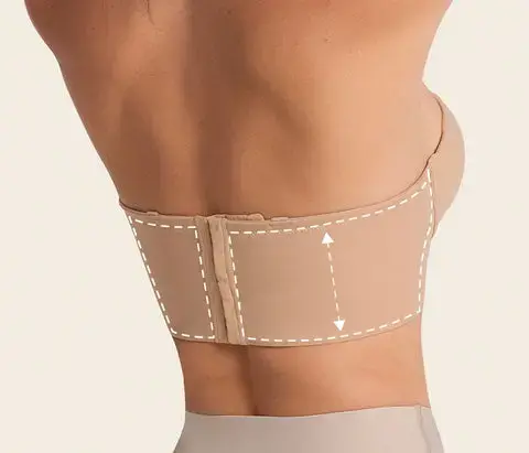 Sostén strapless beige con soporte - 3