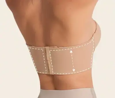 Sostén strapless beige con soporte - miniatura 3