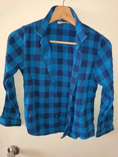Camisa a cuadros azul para niño Hush puppies - miniatura 1