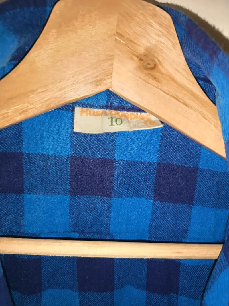 Camisa a cuadros azul para niño Hush puppies - 2