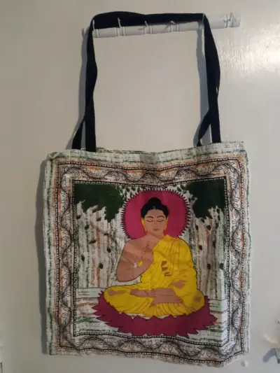 Bolsa de tela con diseño de Buda y sol - miniatura 1