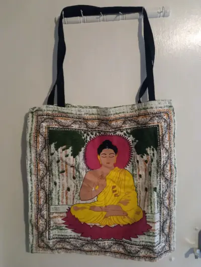 Bolsa de tela con diseño de Buda y sol - miniatura 3