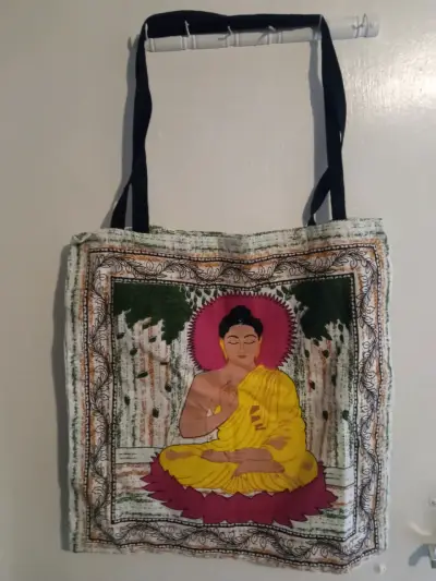 Bolsa de tela con diseño de Buda y sol - miniatura 5