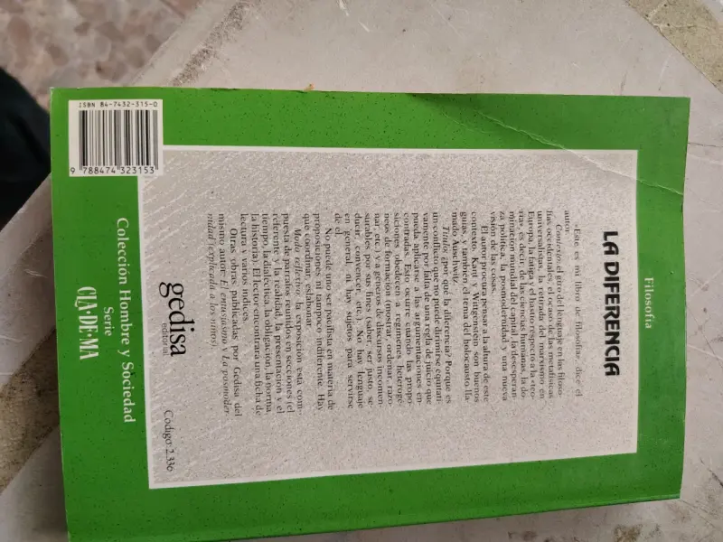 Libro 'La Diferencia' de Jean-Francois Lyotard - 3