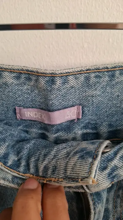 Pantalones cargo de mezclilla azul para mujer - miniatura 4