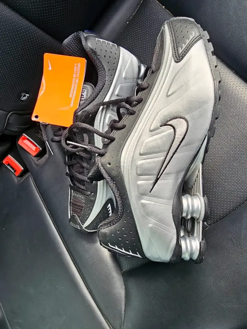 Zapatillas deportivas Nike Shox negras plateadas - 4
