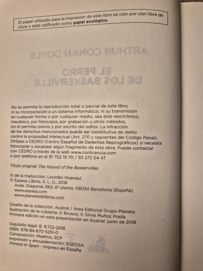 Libro El Perro de los Baskerville Sherlock Holmes - 3