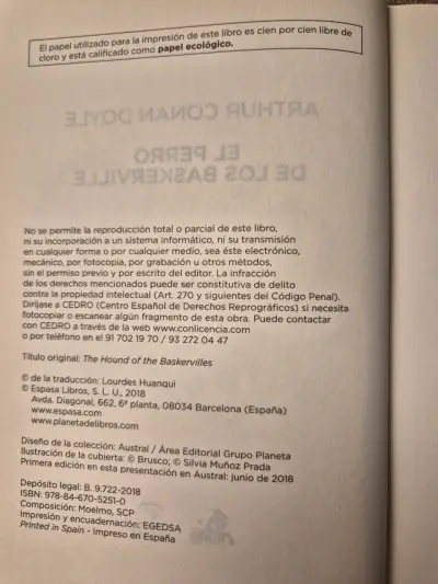 Libro El Perro de los Baskerville Sherlock Holmes - miniatura 3