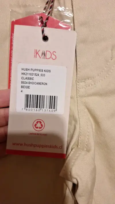Shorts beige para niños Hush Puppies - miniatura 2