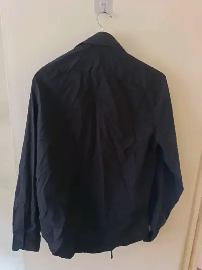 Camisa negra slim fit Basement - miniatura 2