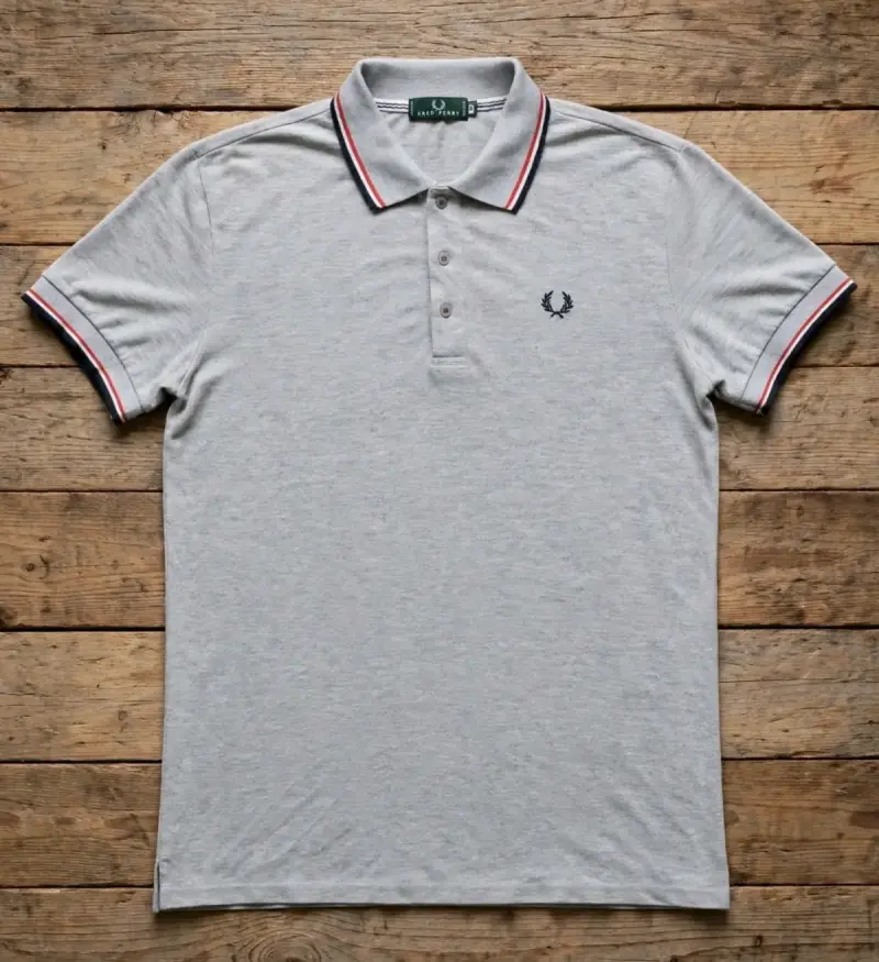 Polera Polo Gris Fred Perry Clásica M - 2
