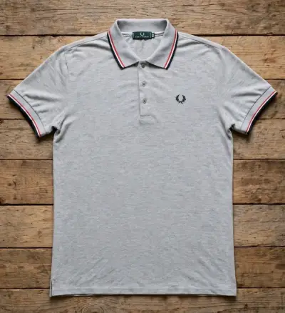 Polera Polo Gris Fred Perry Clásica M - miniatura 2