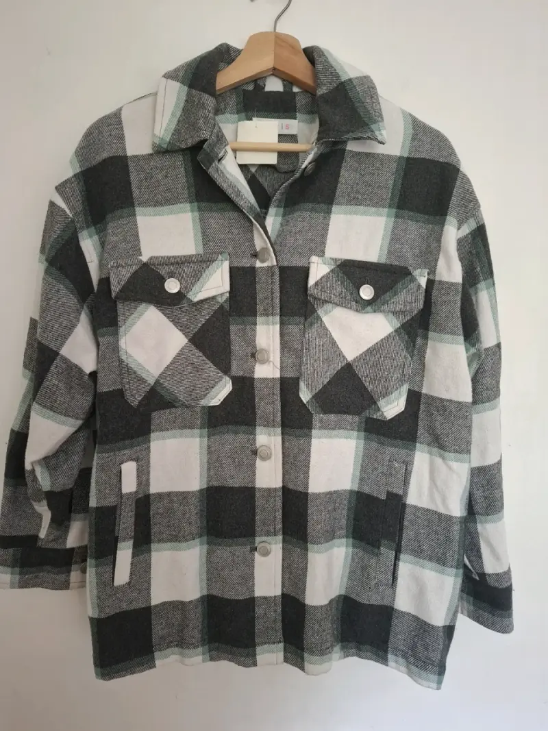 Chaqueta de franela a cuadros para hombre - 2