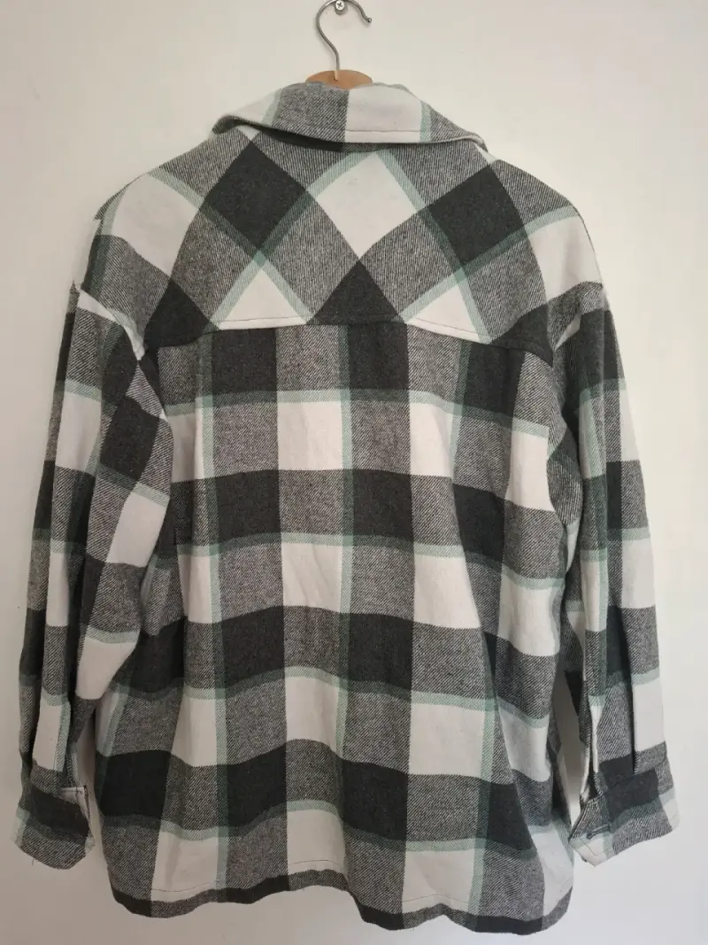 Chaqueta de franela a cuadros para hombre - 3