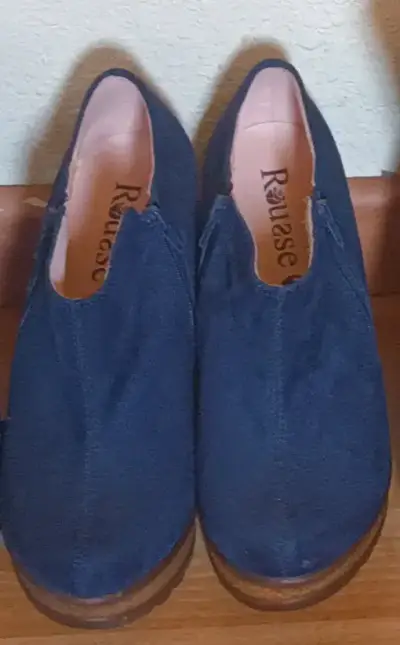 Zapatos de tacón azul oscuro para mujer - miniatura 2