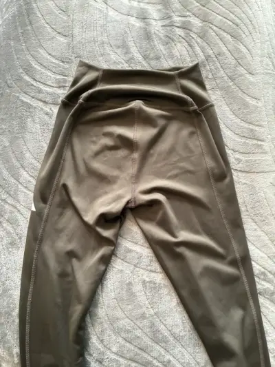 Leggings deportivos verde olivo para mujer mujer - miniatura 3