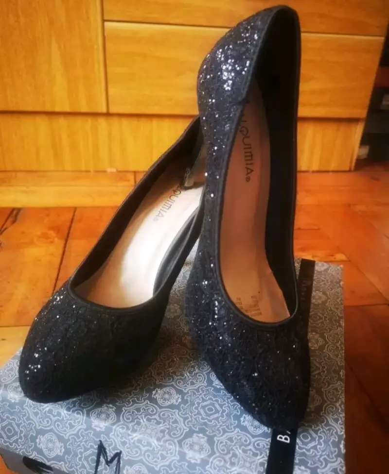 Tacones negros con brillo Alquimia - 4