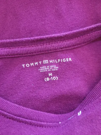 Polera Tommy Hilfiger Original morada para niña - miniatura 1