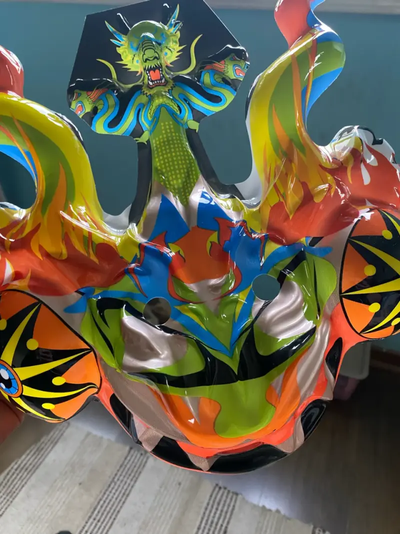 Disfraz de Diablada para niño con máscara colorida - 2