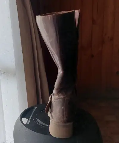 Botas de cuero marrón con hebilla - miniatura 3