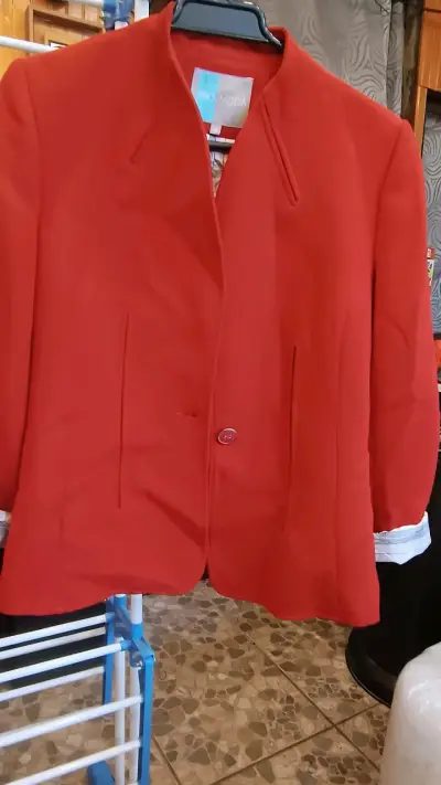 Blazer rojo para mujer Pro Moda elegante - miniatura 1